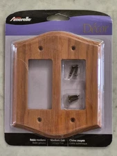 Country Oak Wood Switch Plate Cover Rustic Wallplate CHOOSE Toggle Rocker Outlet