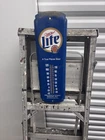Vintage 2000 Miller Lite Beer Advertising Thermometer 17" x 5" Sign Metal