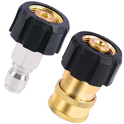 Pressure Washer Hose Adapter Set M22 to 3/8 Quick Connect For Power Washer Hose