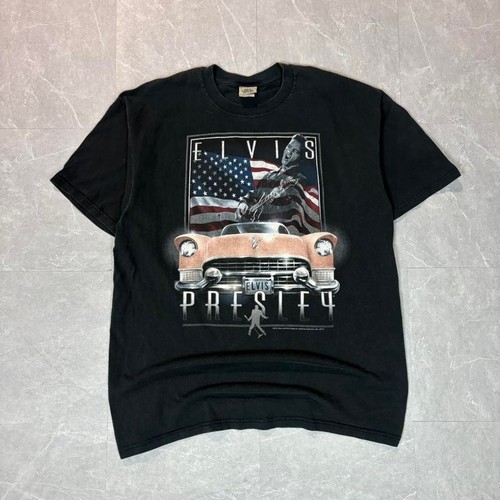 Vintage liquid blue Elvis Presley tee