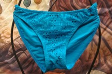 Bikini bottoms crocheted  style blue size 10