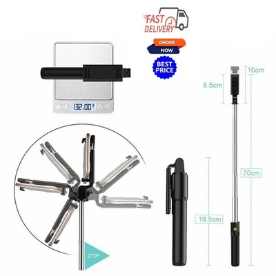 Trépied Monopode Avec Télécommande Bluetooth Pour Smartphone iPhone Google iOS - Photo 1/4