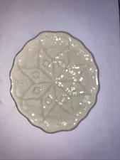 Lenox Ivory Gold Trim Bows Flowers Nut Candy Bowl USA 8.5” X 7.5”