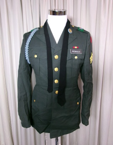 1960’s Vintage Military 38L Wool Dress Jacket Coat w/ Patches, Medals, etc. - 第 2/13 張圖片