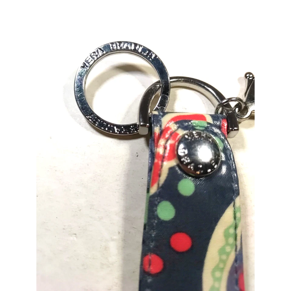 Vera Bradley брелок сумочки багажа зажим винил серый красный зеленый точек - Изображение 4 из 4