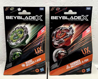 #ad Beyblade X Rush Hexa Bit Wand Wizard 1 60R Hammer Incendio 3 70H Combo Hasbro $29.99