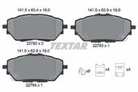 Textar 2278201 Bremsbelagsatz, Scheibenbremse FüR Toyota