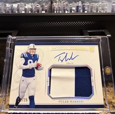 Tyler Warren 2025 National Treasures Football Rookie Crossover RPA Silver SP /25