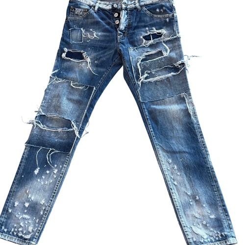 DSQUARED2: Men's Blue Distressed Cool Guy Jeans - 44
