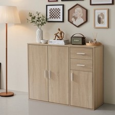 Sideboard Storage Cupboard Living Room Cabinet Unit with 3 Doors and 2 Drawers
