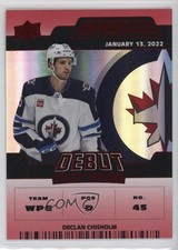 2022 Upper Deck Credentials Debut Ticket Access Red 206/299 Declan Chisholm 0p72