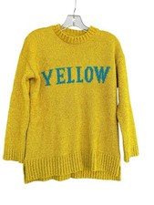 Zara Fancy Collection Girls Sweater Size 13-14 Yellow Made In Portugal