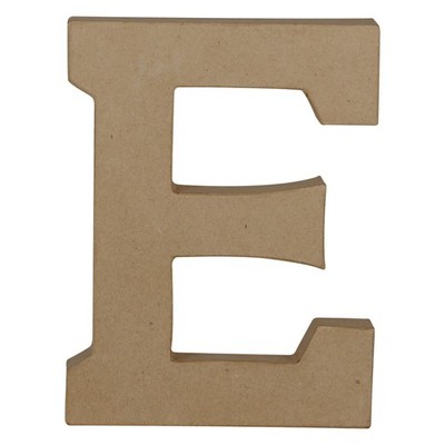 Decopatch, Pappmaché Kraft, Großbuchstabe E 20cm - Kartonbraun