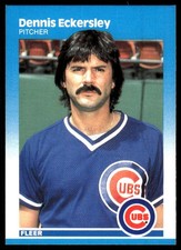 Dennis Eckersley 1987 Fleer #563 Cubs MLB READ FREE SHIPPING AutographDen
