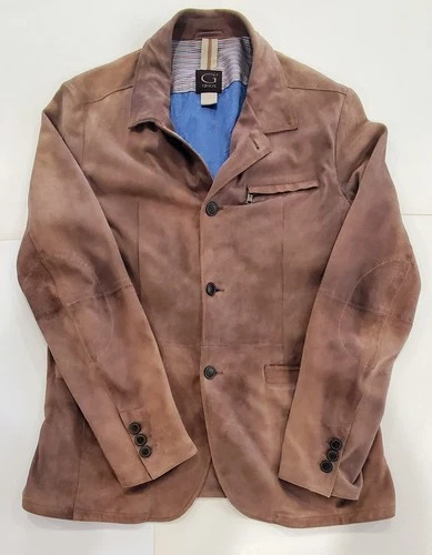 Gimo's Leather Men's Made In Italy Suede Jacket Beige Size 42 ( EU 52) - product listing photo