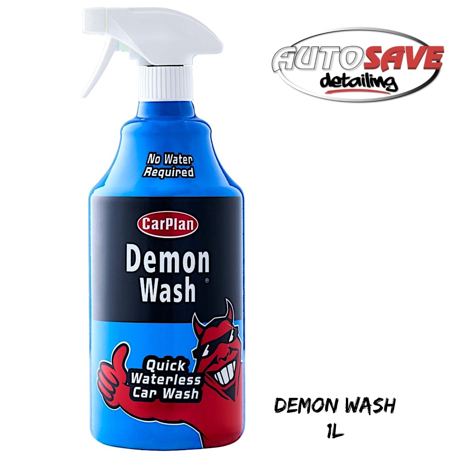 CarPlan - Demon Wash 1L Quick Waterless Car Wash, No Water Required!