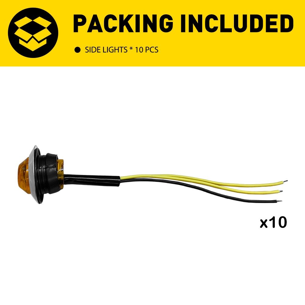 20X 3/4" Strobe+Steady Amber LED Marker Lights Warning Flash Lamp ATV UTV RV van thumbnail 11