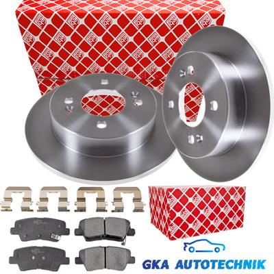 FEBI BREMSSCHEIBEN 234mm + BELÄGE HINTEN passend für HYUNDAI i10 BA/IA AC/AI
