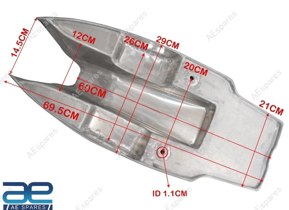 Rickman Aluminum Alloy Petrol Tank For TZ XS VIRAGO HONDA CB750 CB650 + CAP /FIT - Image 2 of 2