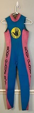 Body Glove Womens Wetsuit Sleeveless Med 12 Blue /Pink/Yellow Scuba Dive Surf