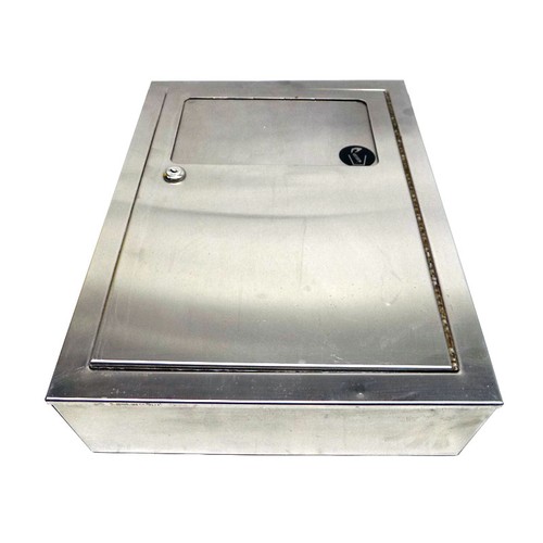 Stainless Steel Tampon Sanitary Napkin Disposal Trash Can Waste Wall Mount 17x13