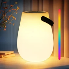 Portable Solar Lamp ,Handheld Rechargeable LED Solar Light with 8 Color Chang...