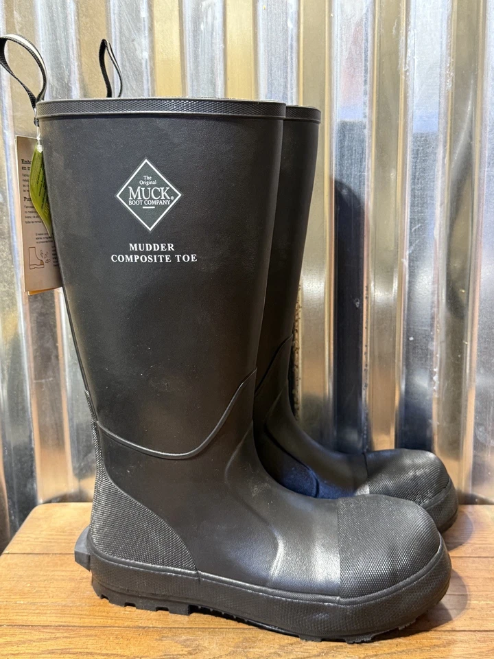 Brand New Size 9M! Men's Muck Boot Mudder Composite Toe Unlined Rubber Work Boot - Image 2 of 4