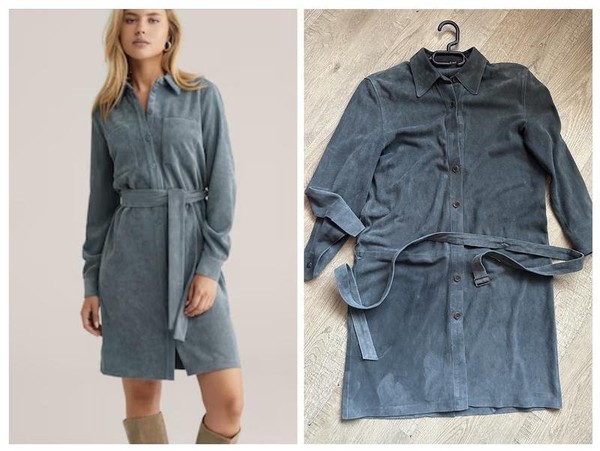 Women Bally Dress Grey Suede S