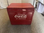 Vintage 1950's Original Coca-Cola Picnic Ice Chest Cooler Box Flat top