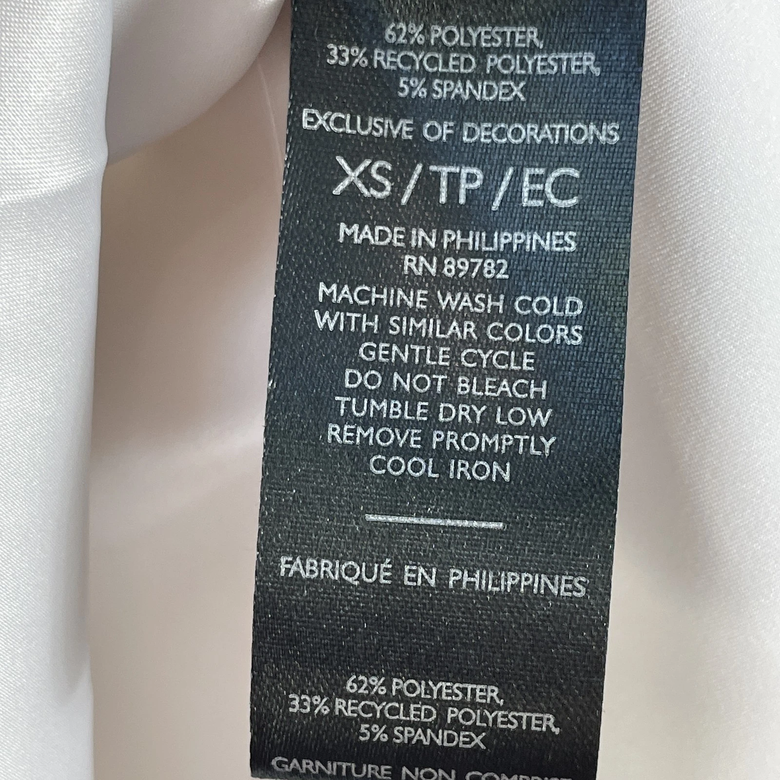 OFF WHITE Abito Natori Slip Donna XS Off White Glamour T78060 Elasticizzato Raso Lingerie Nuovo con etichette