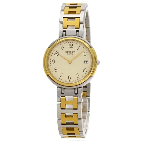 HERMES Windsor Date Watches  Stainless Steel/SSxGP mens