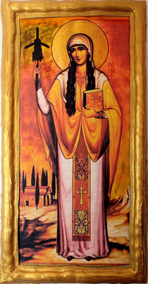 Saint Nina Nino Nune Ninny ΑΓΙΑ ΝΙΝΑ ΝΙΝΟ Byzantine Eastern Orthodox Icon