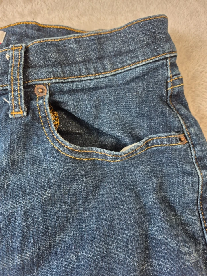 Lucky Brand Jean Men 32x28* 412 Athletic Slim Blue Faded Stretch Denim Tag 32x30 - Image 4 of 4