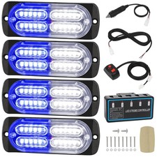4piece Slim 24led Emergency Strobe Lights For Trucks And Vehicles