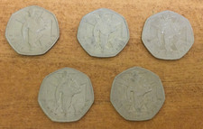 Victoria Cross Heroic Act 50p 2006, Qty 5, Circulated, Sold as seen