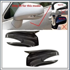 Carbon Fiber Black Rearview Mirror Cover Caps For 2006-12 Lexus IS IS250 IS350