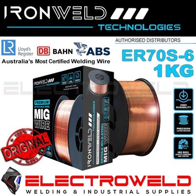 EOFY SALE | 1Kg IRONWELD ER70S-6 Mild Steel MIG Welding Wire .6 .8Mm .9Mm
