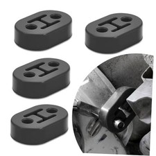 4PCS Exhaust Rubber Hanger, Muffler Exhaust Hanger System, 2 Holes 0.47 Black