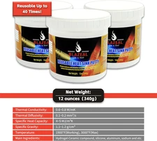 Heat Blocking Putty 12Oz Moldable Barrier HVAC Plumbing Shield Insulation Clay