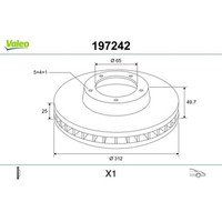 2X Bremsscheibe Valeo 197242 Passend FüR Audi Seat Skoda VW Audi (Faw) Cupra