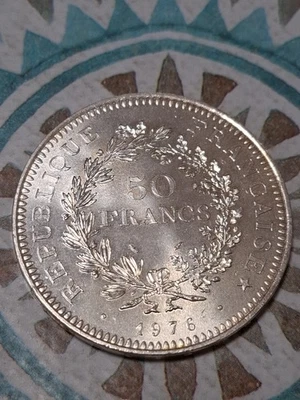 Monnaie 50 francs hercule argent 1976 - Photo 1/2