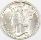 1944-S Mercury Dime Gem Brilliant Uncirculated Full Bell Lines | Free Shipping
