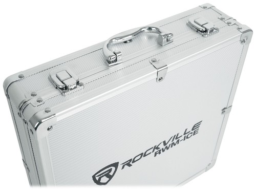 Rockville RWM-ICE Dual UHF 100 Chan. Sistema de micrófono inalámbrico de mano Diamond - Imagen 8 de 10