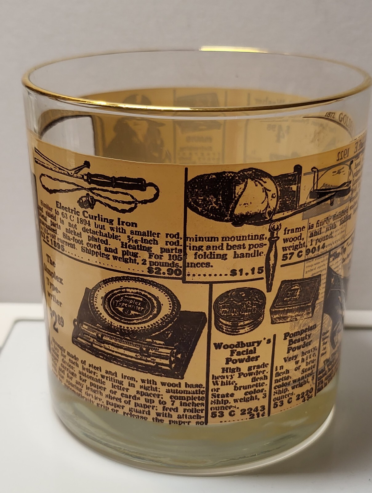 Montgomery Ward Golden Jubilee 18721922 Catalog Drinking Glass with