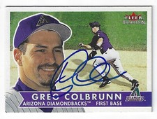 GREG COLBRUNN ARIZONA DIAMONDBACKS SIGNED CAR...