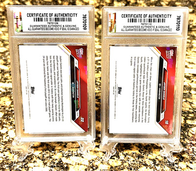 2 Jayden Daniels 2024 TOPPS NOW #16-#22 Playoff WIN GRADED GEM-MT 10 ROOKIE Lot