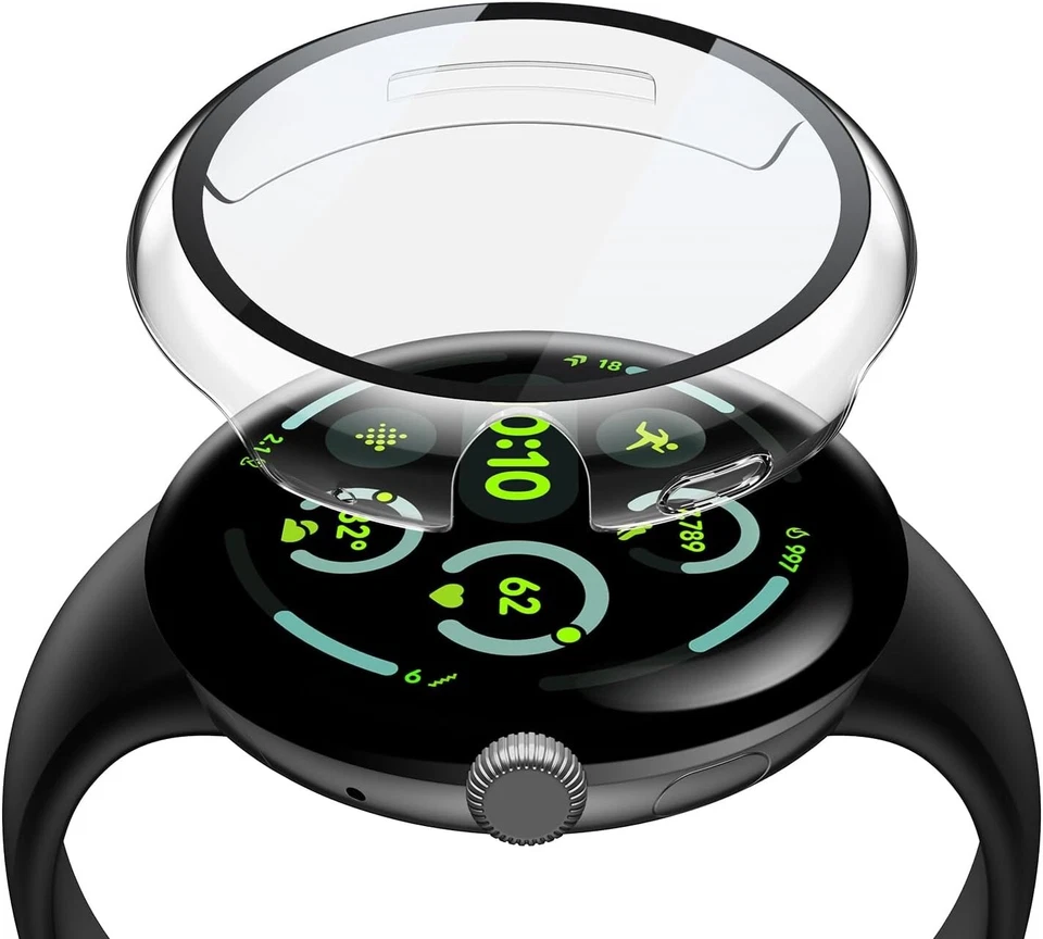 Hülle für Google Pixel Watch 3 45mm Panzerfolie Display Schutzglas Case 9H - Bild 4 von 4