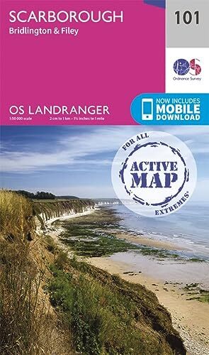 Scarborough Map | Weatherproof | Bridlington & Filey | Ordnance Survey | OS Landranger Active Map 101 | England | Walks | Cycling | Days Out | Maps | Adventure - Image 6