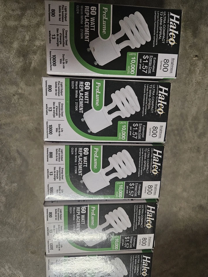 6 Pack, Twister GU24,13W Energy Saving Bulb= 60W,Daylight White 5000K, UL Listed - Image 2 of 4