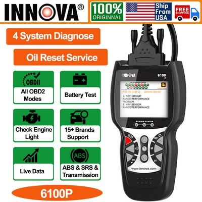 INNOVA 6100P ABS SRS Oil OBD2 Scanner Engine Car Diagnostic Tool Code Reader
